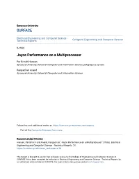 "Joyce Performance on a Multiprocessor" (1988)