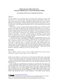Public Space in the Soviet City: a Spatial Perspective on Mass Protests in Minsk