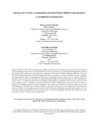 Transaction Costs, Capabilities and Grape Procurement Strategies In