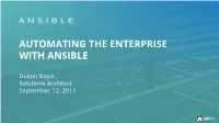 Automating the Enterprise with Ansible