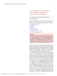 Can Resources Save Rationality? “Anti-Bayesian”