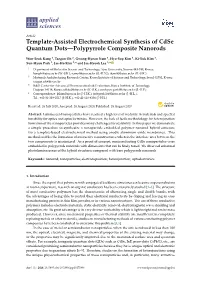 Template-Assisted Electrochemical Synthesis of Cdse Quantum Dots—Polypyrrole Composite Nanorods