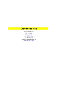 Advanced CSS