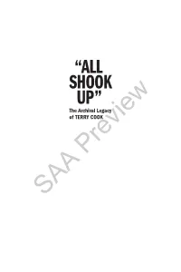 "All Shook Up" the Archival Legacy of TERRY COOK