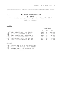 B C1 COUNCIL DECISION 2010/413/CFSP of 26 July