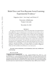 Belief Error and Non-Bayesian Social Learning: Experimental Evidence *