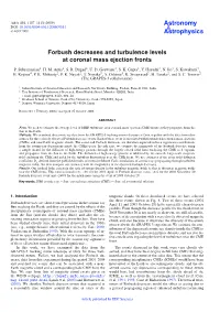 Forbush Decreases and Turbulence Levels at Coronal Mass Ejection Fronts