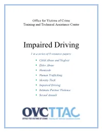 Impaired Driving Resource Paper