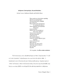 Indigenous Anthropologies