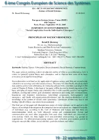 ISA - RC 51 on SOCIOCYBERNETICS - Science of Social Systems - Dr