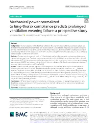 Mechanical Power Normalized to Lung-Thorax Compliance Predicts