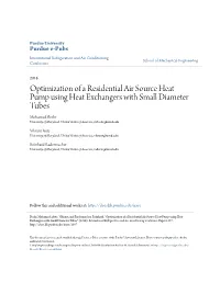 Optimization of a Residential Air Source Heat Pump Using Heat