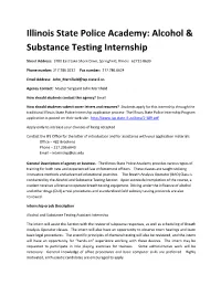 Illinois State Police Academy- Alcohol & Substance Testing Internship