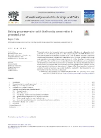 Linking Geoconservation with Biodiversity Conservation in Protected Areas