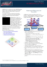 Technical Data Sheet ®  SCADE Lifecycle R16