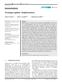 Teratogen Update: Amphetamines