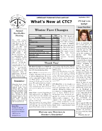 What's New at CTC?