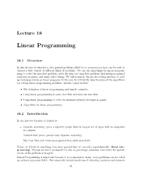 Linear Programming