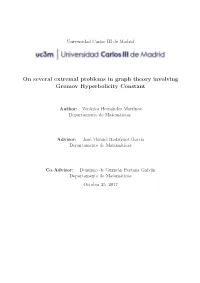 On Several Extremal Problems in Graph Theory Involving Gromov Hyperbolicity Constant