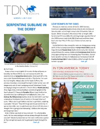 Serpentine Sublime in the Derby Cont
