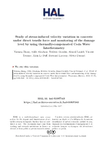 Study of Stress-Induced Velocity Variation in Concrete Under Direct
