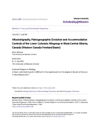 Allostratigraphy, Paleogeographic Evolution and Accommodation Controls of the Lower Colorado Allogroup in West-Central Alberta