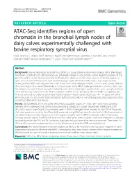 ATAC-Seq Identifies Regions of Open Chromatin in the Bronchial Lymph