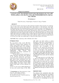 Facilitating Methodologies for the Design of Collars with Lapels and Shawl Collars with Dimensions, Equal Or Larger