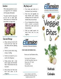 Kohlrabi, Be Sure It  Your Money Stays Locally and Is Is No Larger Than 2 1/2” in Diameter, Recirculated in Your Community