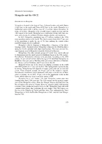 Mongolia and the OSCE Adiyasuren Jamiyandagva