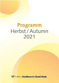 Programm Herbst / Autumn 2021