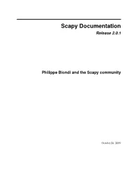 Scapy Documentation Release 2.0.1