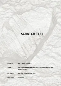 Scratch Test