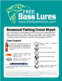 Seasonal Fishing Cheat Sheet This “Cheat Sheet” Is a Basic Graphical Chart to Help You Be a Better Fisherman