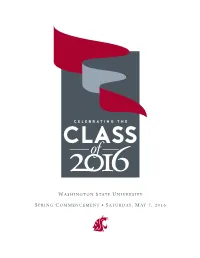 Spring 2016 Commencement Program
