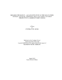 A Qualitative Study on the Use of Guided Imagery and Music, Expressive Arts, and a Body-Centered Perspective to Address Women’S Issues