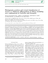 Phylogenetic Position and Revised Classification of Acacia S.L