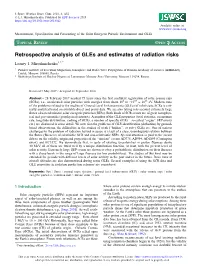 Retrospective Analysis of Gles and Estimates of Radiation Risks