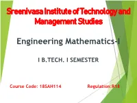 Sreenivasa Institute of Technology and Management Studies