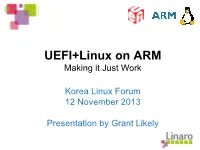 UEFI+Linux on ARM Making It Just Work