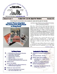 A News Letter for and About Our Members the Journey from String