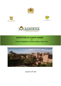 ADAPTATION to CLIMATE CHANGE -Ooo- Project of Adaptation to Climate Change – Oases Areas