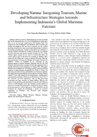 Developing Natuna: Integrating Tourism, Marine and Infrastructure Strategies Towards Implementing Indonesia’S Global Maritime Fulcrum