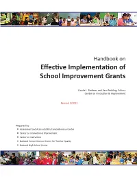 Effective Implementation of School Improvement Grants