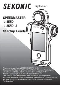 L-858D L-858D-U Startup Guide