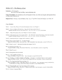 MUSL 3327 – the History of Jazz