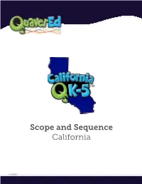 Scope and Sequence California