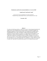 The Pollution Haven Hypothesis (PHH) Occurs When