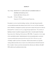 ABSTRACT Title of Thesis: SENSITIVITY of a SHENANDOAH
