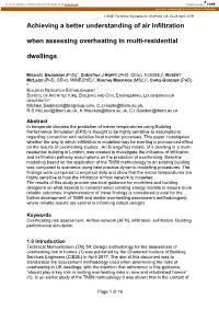 Achieving a Better Understanding of Air Infiltration When Assessing